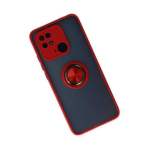 Redmi 10C K�l�f Montreal Y�z�kl� Silikon Kapak - K�rm�z�