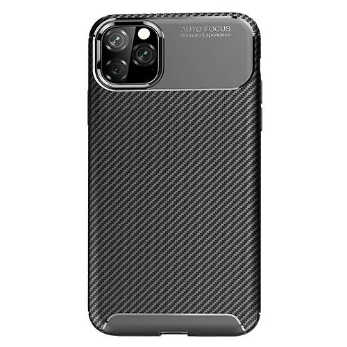 iPhone 11 Pro Max K�l�f Auto Focus Karbon Kapak - Siyah