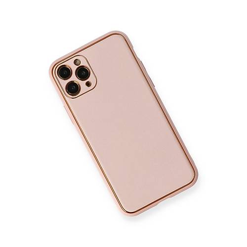 iPhone 11 Pro K�l�f Coco Deri Silikon Kapak - Pembe