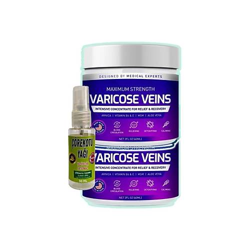Pharmapulse Varicose Veins Purple Bak�m Kremi 100 ml x 2 adet + ��rek Otu Ya�� 30 ml