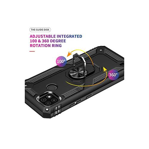 Realme C21 K�l�f Sofya Y�z�kl� Silikon Kapak - Siyah