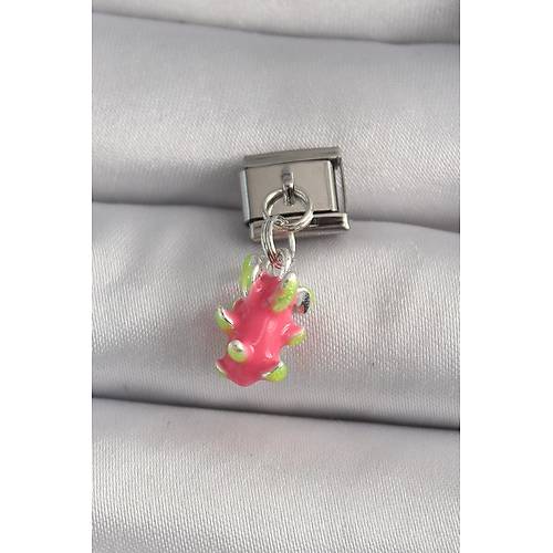 316L �elik G�m�� Renk Sallant� Ejder Meyvesi Model Nomination Charm