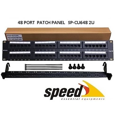 SPEED SP-CU648 2U 48 PORT CAT6 DOLU UTP PATCH PANEL + KABLO D�ZENLEY�C�