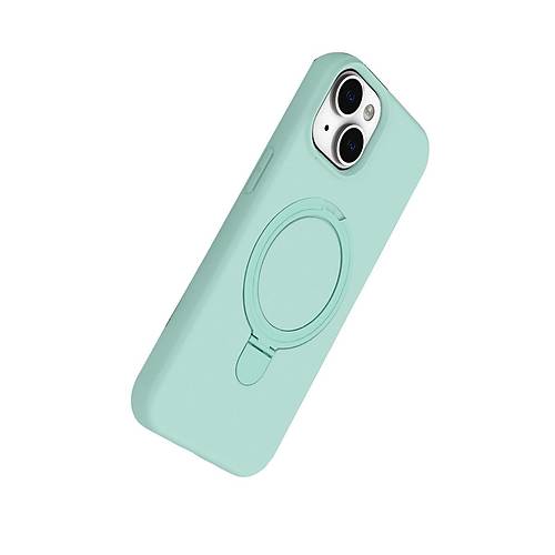 iPhone 15 Regal Magsafe Standl� Kapak - Su Ye�ili