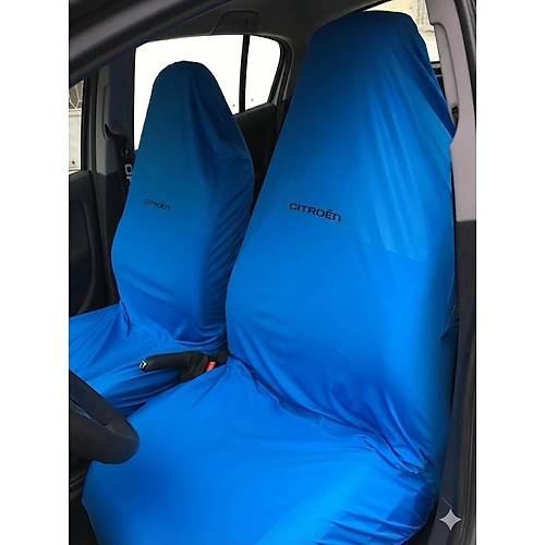 Likral� Kuma� Servis K�l�f� �n 2'li Citroen Yaz�l� Mavi