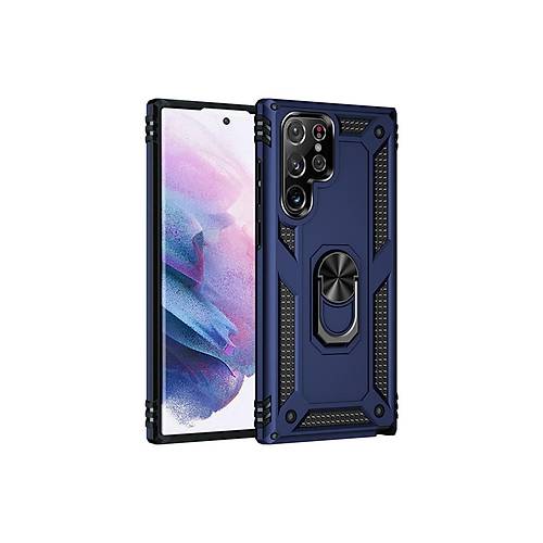Galaxy S21 Ultra K�l�f Sofya Y�z�kl� Silikon Kapak - Lacivert