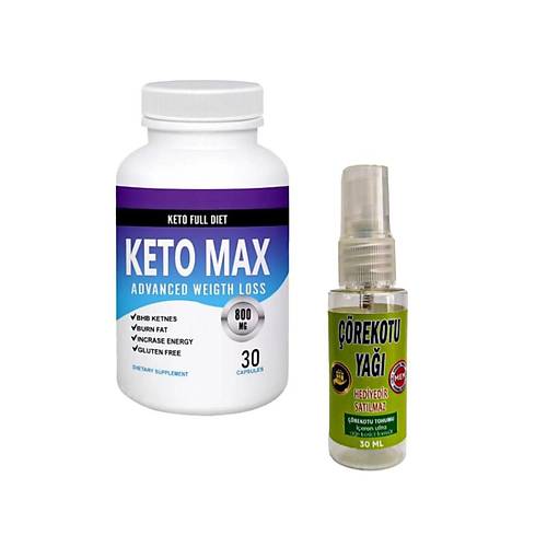 Keto Max Destekleyici �r�n 30'lu X 1 Adet + Masaj Ya�� 30 ml
