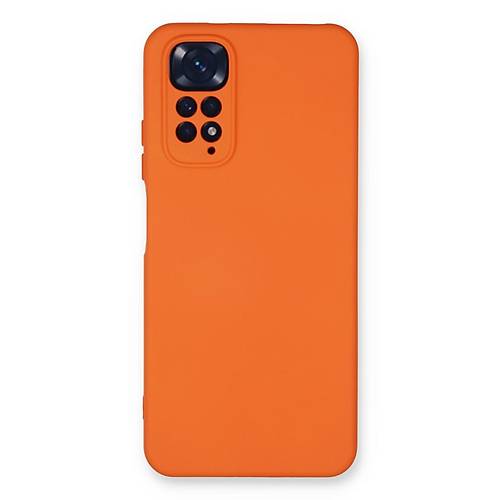 Redmi Note 11 K�l�f Nano i�i Kadife Silikon - Turuncu