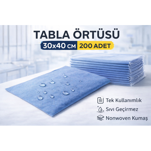 Tabla �rt�s� 30x40 Cm 200 Adet Tek Kullan�ml�k S�v� Ge�irmez Nonwoven �rt�