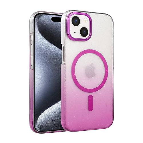 iPhone 15 Glossy Magsafe Kapak - Mor