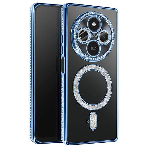 Redmi 14C Joke Simli Magneticsafe K�l�f - Mavi