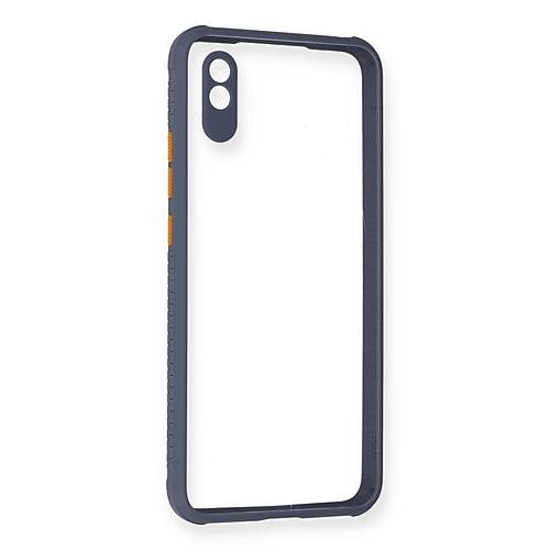 Redmi 9A K�l�f Miami �effaf Silikon - Gri