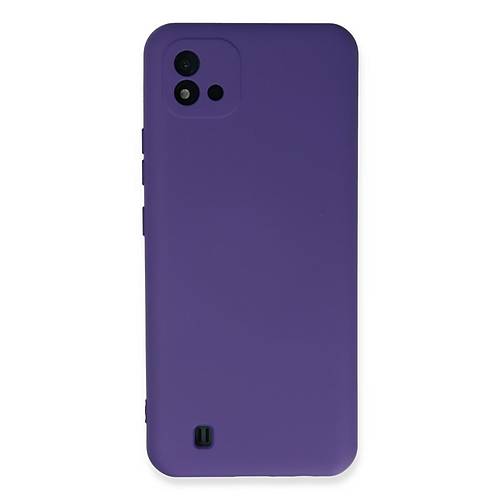 Realme C11 2021 K�l�f Nano i�i Kadife Silikon - Mor