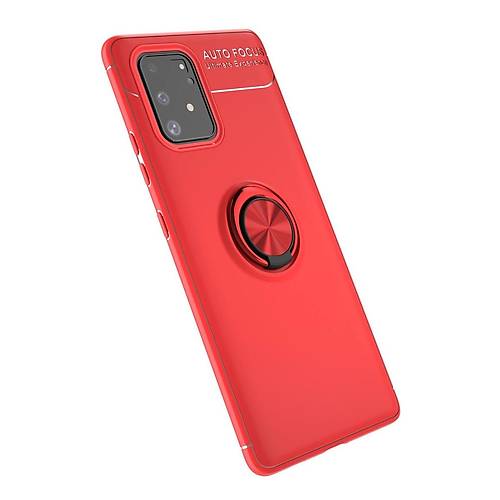 Galaxy A91 / S10 Lite K�l�f Range Y�z�kl� Silikon - K�rm�z�