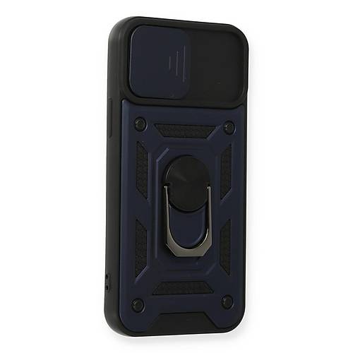 iPhone 12 Pro K�l�f Pars Lens Y�z�kl� Silikon - Lacivert
