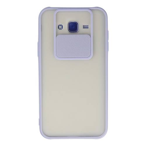 Galaxy J7 K�l�f Palm Buzlu Kamera S�rg�l� Silikon - Lila