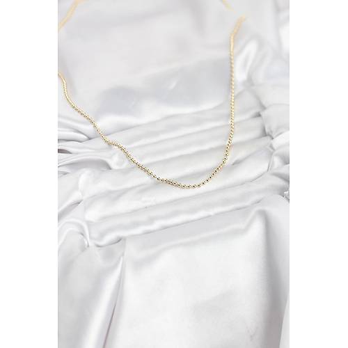 CM 14K Gold Renk Top Zincirli Model 60 cm Kad�n Kolye