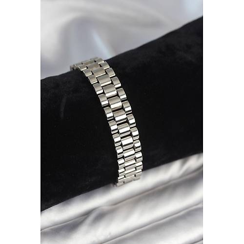 316L �elik G�m�� Renk 12 mm Kal�nl�k Erkek Bileklik