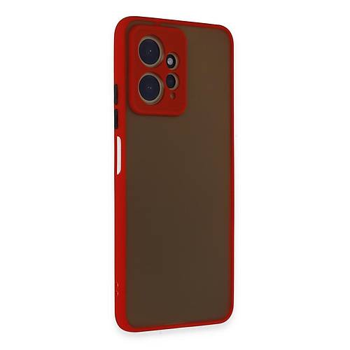 Redmi Note 12 4G K�l�f Montreal Silikon Kapak - K�rm�z�
