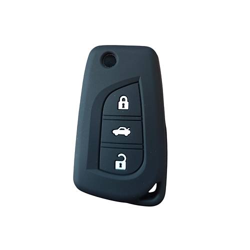 Toyota Corolla Auris Yaris Avensis Anahtar Uyumlu Silikon Oto Anahtar Kumanda Kab� K�l�f Siyah
