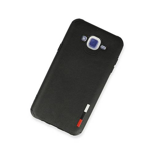 Galaxy J7 K�l�f Loop Deri Silikon - Siyah
