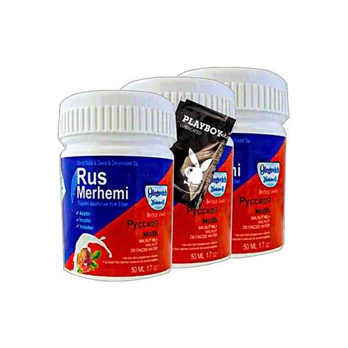 Playboy Blue Rus Merhemi 3'l� x 50 ml T�y D�k�c� Krem + 1 Arma�an Jel