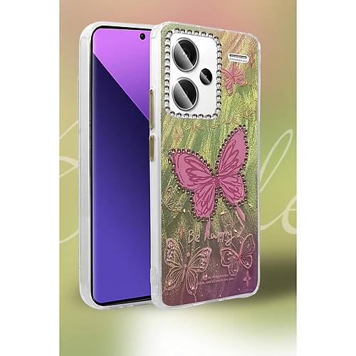 Redmi Note 13 Pro Plus K�l�f Blade Aynal� Desenli Kapak - Desen 3