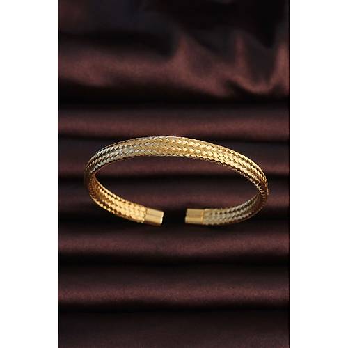 316L �elik Alt�n Renk Has�r G�r�n�m Erkek Bileklik