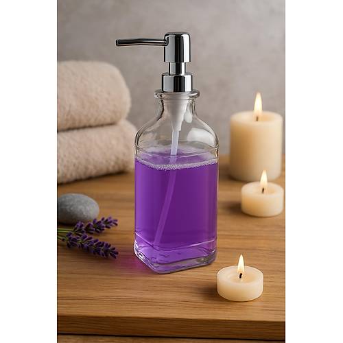Cam Kare S�v� Sabunluk 750 ml