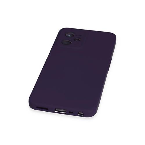 Realme C35 K�l�f Nano i�i Kadife Silikon - Mor