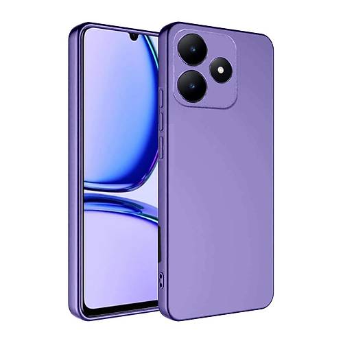 Realme C61 K�l�f First Silikon - Lila