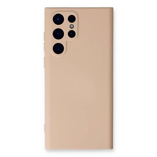 Galaxy S23 Ultra K�l�f Nano i�i Kadife Silikon - Pudra