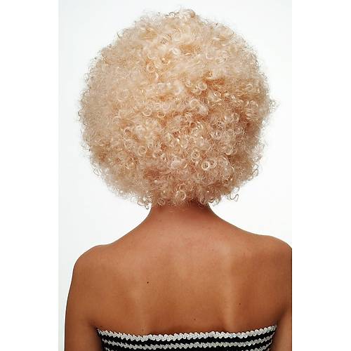 Alt�n Renk K�v�rc�k Afro Bonus Peruk Sa� Parti Peru�u Platin Gold