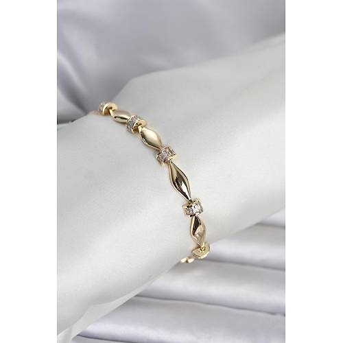 Pirin� Gold Renk S�tun Model Kad�n Bileklik