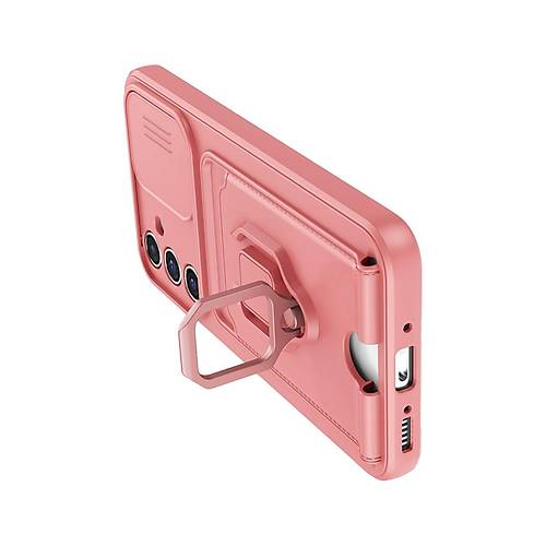 Galaxy A54 5G K�l�f Zuma Kartvizitli Y�z�kl� Silikon - Pembe