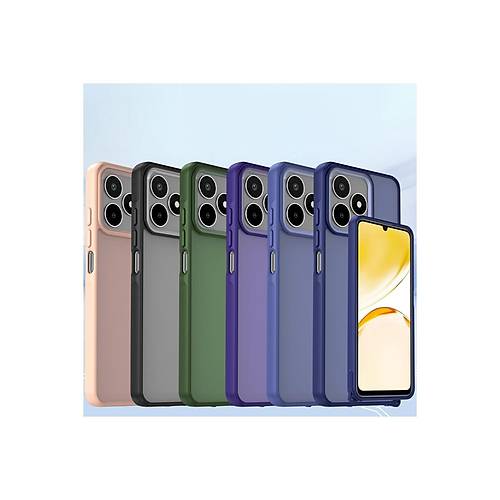Realme C53 K�l�f Elegant Kapak - A��k Mavi