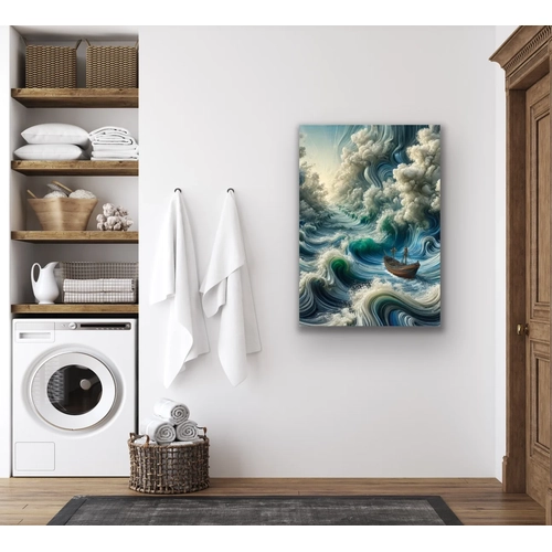 Okyanustaki Yaln�z Gemi Kanvas Tablo 70x100cm