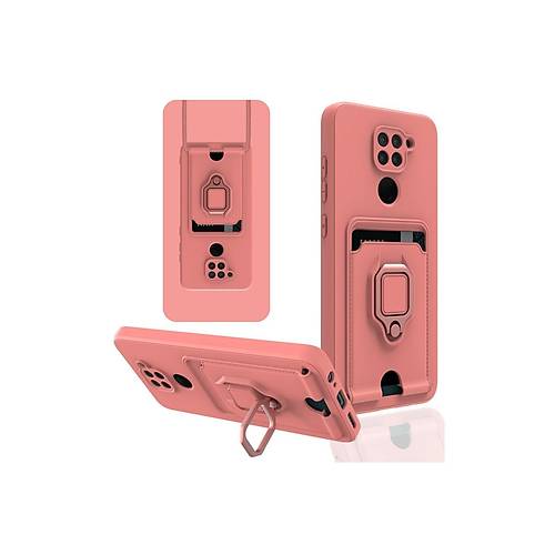 Redmi Note 9 K�l�f Zuma Kartvizitli Y�z�kl� Silikon - Pembe