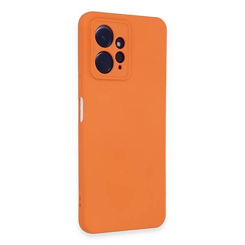 Redmi Note 12 4G K�l�f Nano i�i Kadife Silikon - Turuncu