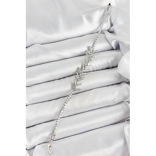 Pirin� G�m�� Renk Zirkon Ta�l� Bal�k S�rt� Kad�n Bileklik