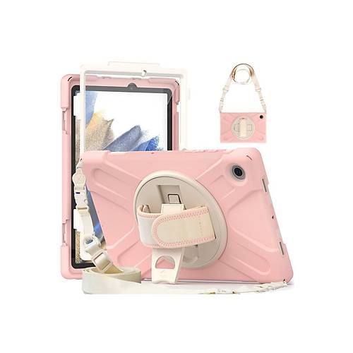 Galaxy X200 Tab A8 10.5 K�l�f Amazing Tablet Kapak - Pembe
