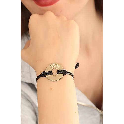 COOL (Haval�) Siyah Deri �pli Unisex Mood Bileklik