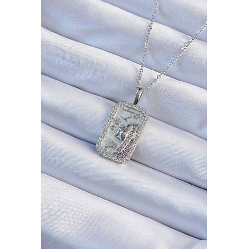 316L �elik Zincir G�m�� Renk Zirkon Ta�l� Y�z Fig�rl� Tarot Kolye