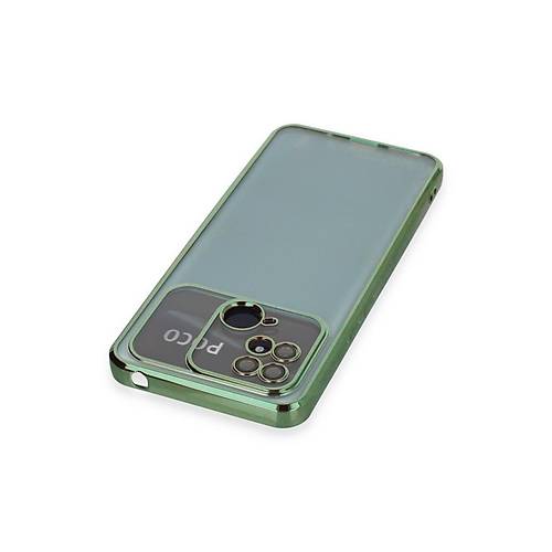 Redmi 10C K�l�f Razer Lensli Silikon - Ye�il