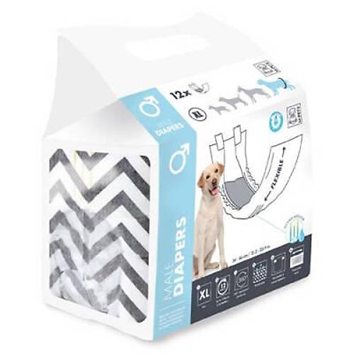 Diapers Erkek K�pekler ��in K�lot Bez XLarge 12 li 20x81 Cm