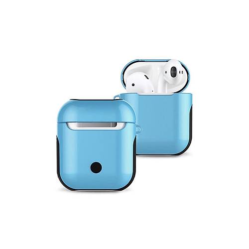 Airpods 2 (2.nesil) 3in1 K�l�f - Mavi
