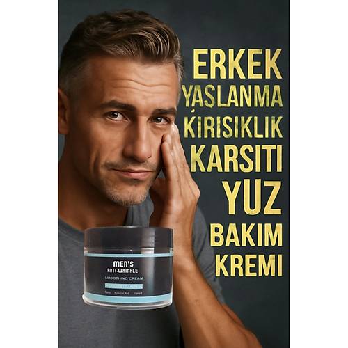 Men's Anti-wrinkle Cream Erkek Ya�lanma K�r���kl�k Kar��t� Y�z Bak�m Kremi 100 Ml