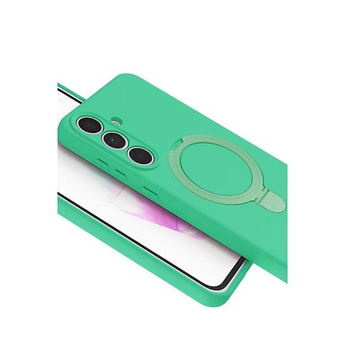 Galaxy S24 FE Regal Magsafe Standl� Kapak - Ye�il
