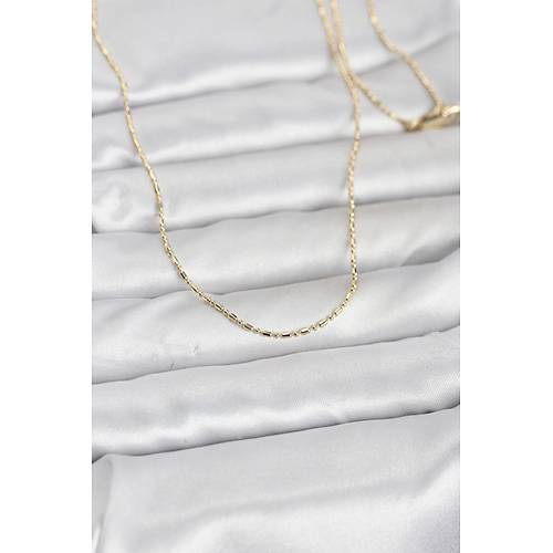 CM 14K Gold Renk Par�al� Top�uk Model 60 cm Kad�n Kolye