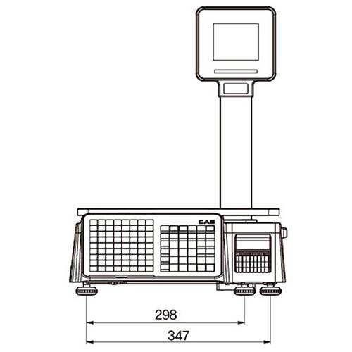 CAS CL3000 15KG 202DPI D�REKT TERMAL ETHERNET LCD EKRAN BOYUNLU BARKODLU TERAZ�